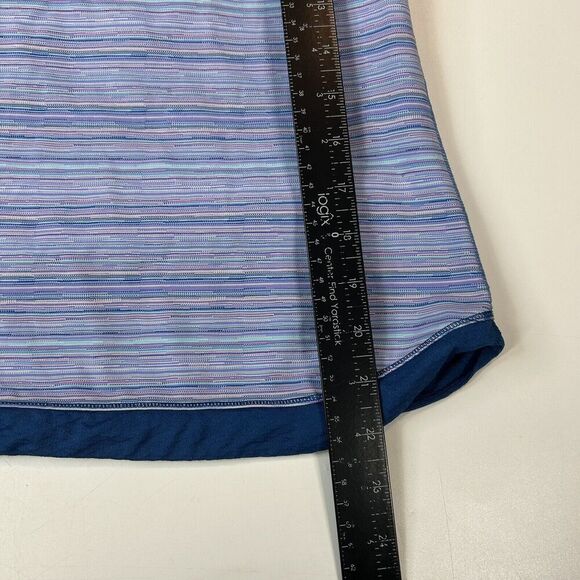 Ivivva By Lululemon Get Loud Tank Top Girls 14 Striped Blue Built In Bra - Picture 3 of 8